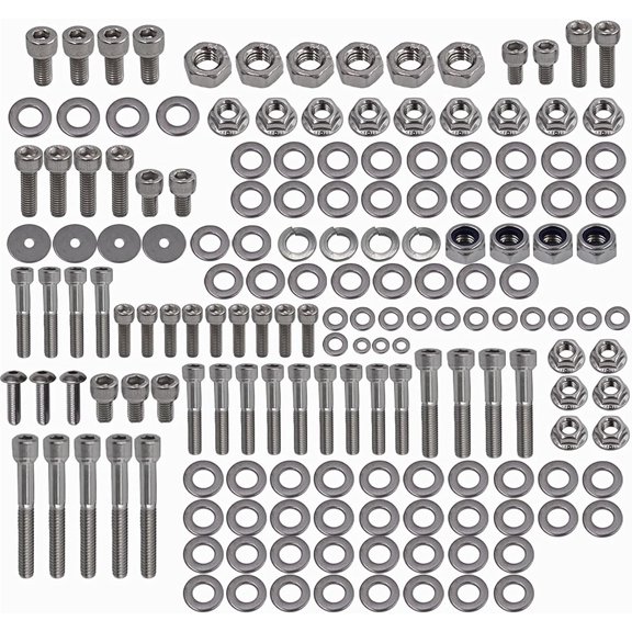 SEBLAFF 667 Pieces Polished Stainless Steel ATV Bolt Screw Kit Set Replacement for Yamaha Banshee 350 YFZ350 1987-2006