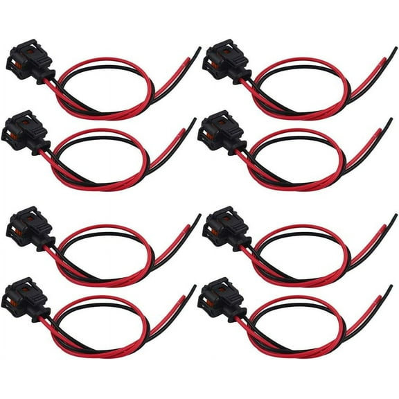 SEBLAFF 8 PCS Fuel Injector Connector Pigtail Harness Replacement for Universal 6.6L Duramax LLY LBZ LLM