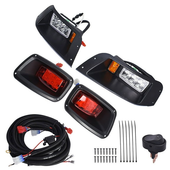 SEBLAFF Adjustable (Full LED) Light Kit LED Headlights and Taillights 12V Replacement for EZGO TXT 1996-2013
