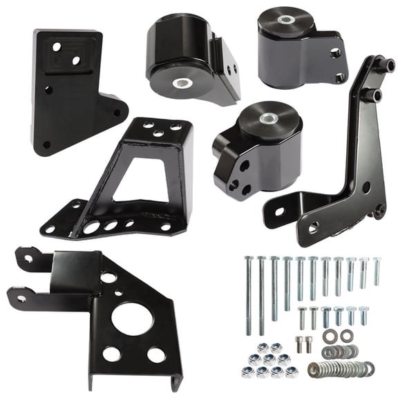 SEBLAFF Black Engine Mounts Bracket Replacement for 1992-1995 Civic 1994-2001 Integra K Series K20 K24 DC2 EG6 DC