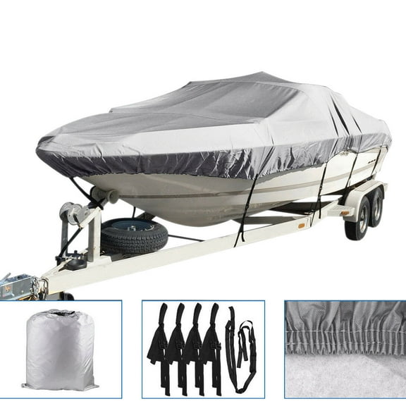 SEBLAFF Boat Cover 14-16 Ft 3 Layers Heavy Duty Fabric W/Cotton Lining Waterproof 90" US