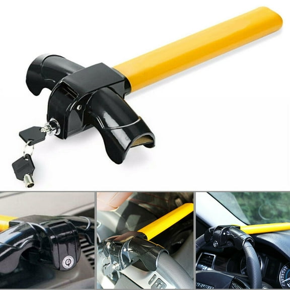SEBLAFF Car Auto Steering Wheel Lock Universal Security Car Anti Theft Safety Alarm Lock