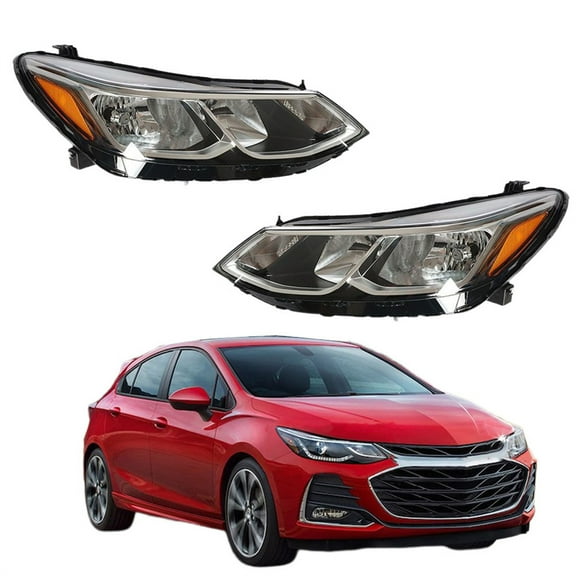 SEBLAFF Driver and Passenger Side Headlights Headlamps For 16-19 Chevy Cruze Sedan Fits select: 2016-2019 CHEVROLET CRUZE LT