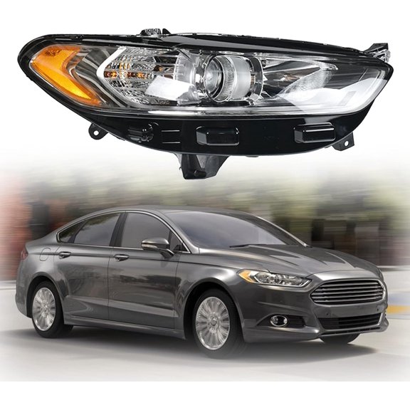 SEBLAFF FO2503304 Passenger Side Right Headligh Assembly Replacement for 2013 2014 2015 2016 Fusion 4 Door Sedan Halogen Models