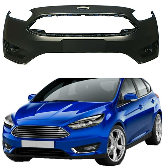 SEBLAFF Front Bumper Cover Primered Plastic Black Replacement for 2015-2018 Focus RS S SE SEL Electric Plus