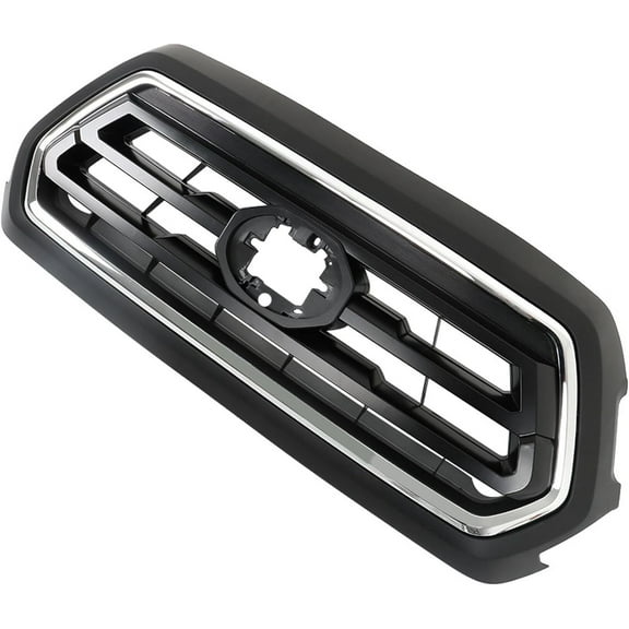 SEBLAFF Front Bumper Hood Grille Upper Black Net with Chrome Molding Replacement for Toyota Tacoma 2016-2021