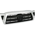 thumbnail image 1 of SEBLAFF Front Bumper Hood Grille Upper Black and White with Chrome Molding Replacement for Toyota Tacoma 2005-2011 5310004360, 1 of 7