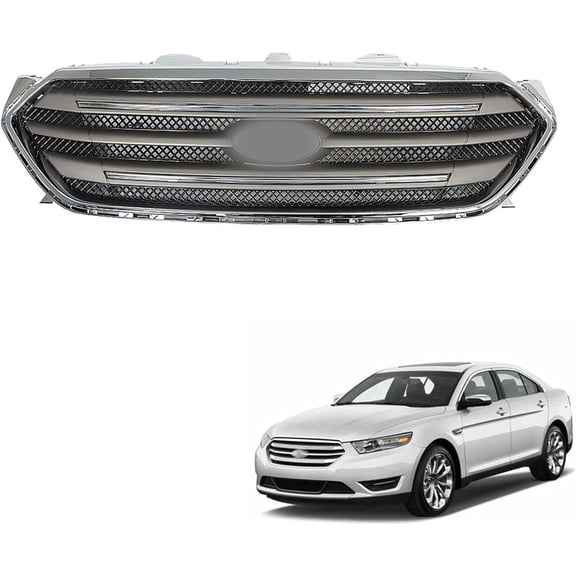SEBLAFF Front Bumper Upper Chrome Grille Radiator Upper Grille Replacement for 2013 2014 2015 2016 2017 2018 2019 Taurus