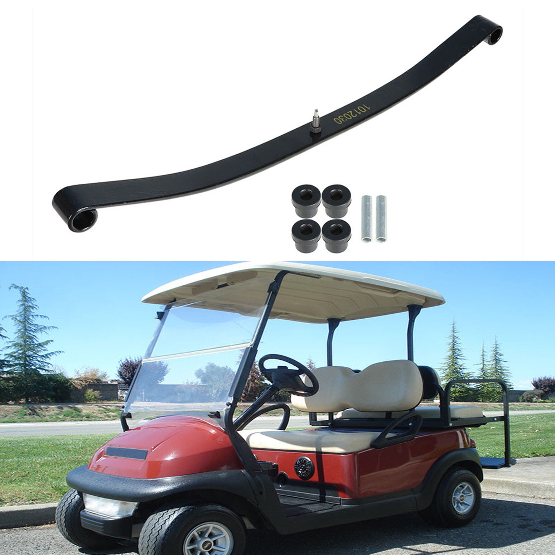 SEBLAFF Front leaf spring for Club Car DS Golf Cart W/ Bushing Kit 1981