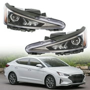 SEBLAFF Headlights for 2019 2020 Hyundai ElantraHalogen Type Projector Headlight Assembly Pair Left+Right Side