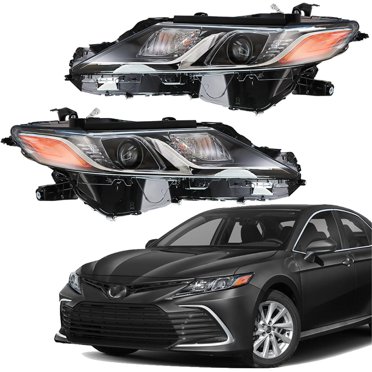 CCIYU Black Fog Lights Left+Right For 2018-2019 Toyota Camry Hybrid SE XSE Halogen