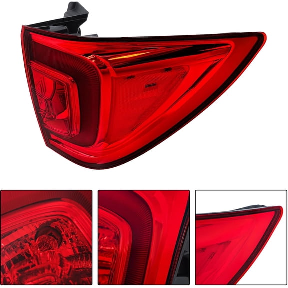 SEBLAFF Outer Right Passenger Side Tail Light Assembly Replacement for Pilot 2016 2017 2018 Passport EX-L Elite 2022 2023 33550TG7A01 Rear Tail Light Assembly