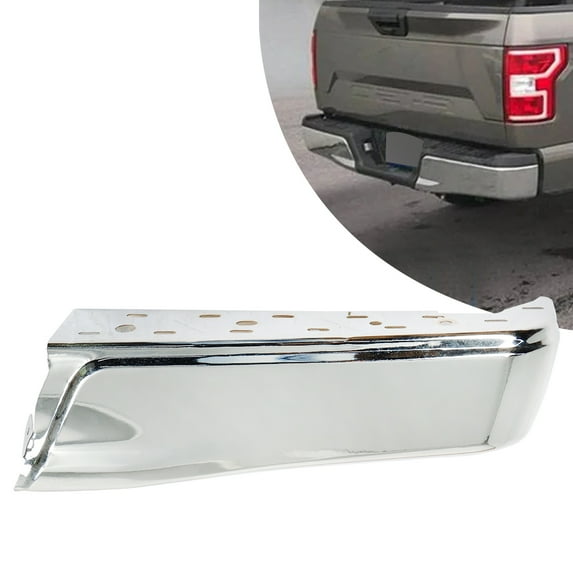 SEBLAFF Passenger Side Chrome Rear Bumper End Cap W/O Park For Ford F150 2015 2016-2020