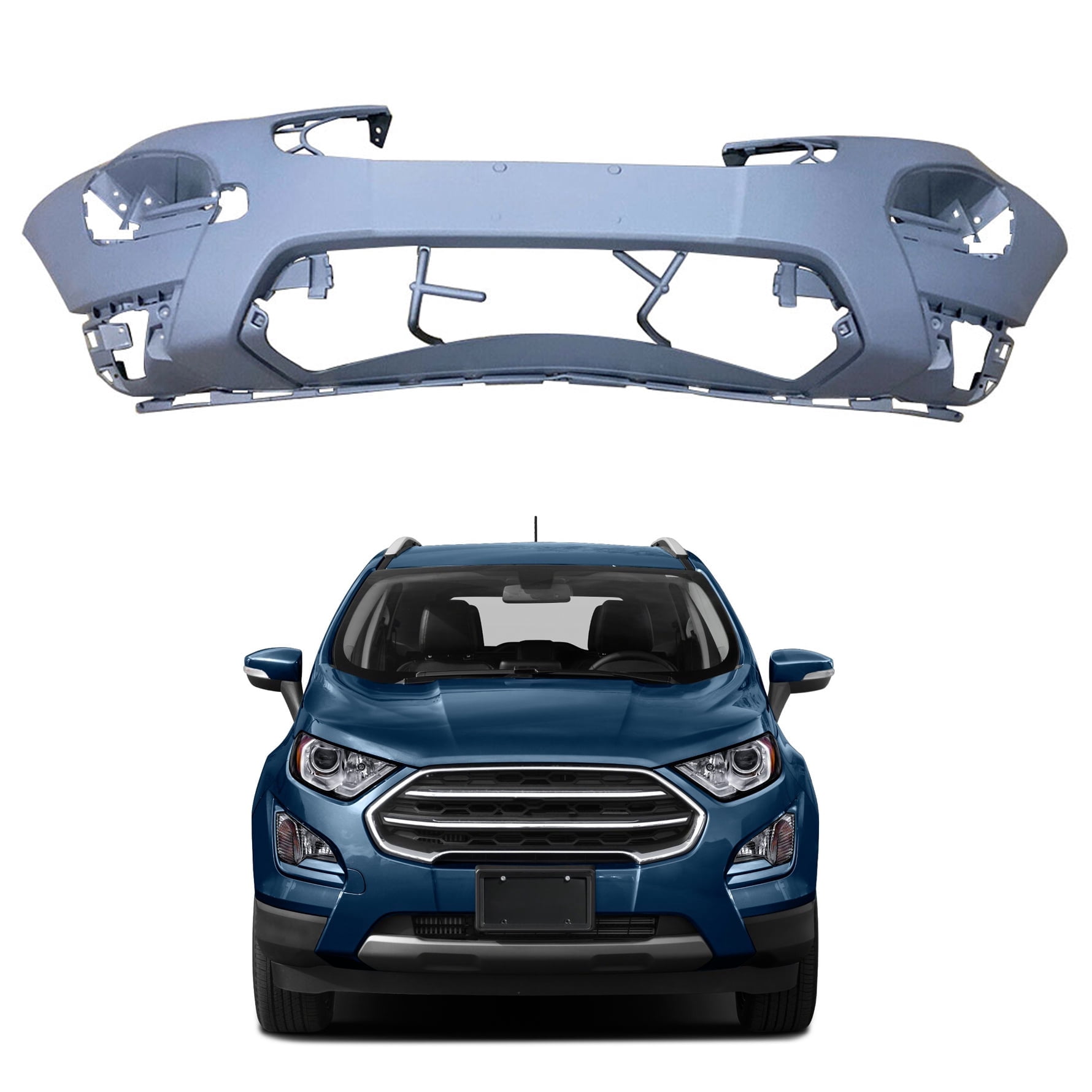 SEBLAFF Quality Elaborate Front Bumper Cover For Ford EcoSport 2018 19 2020 New Primered