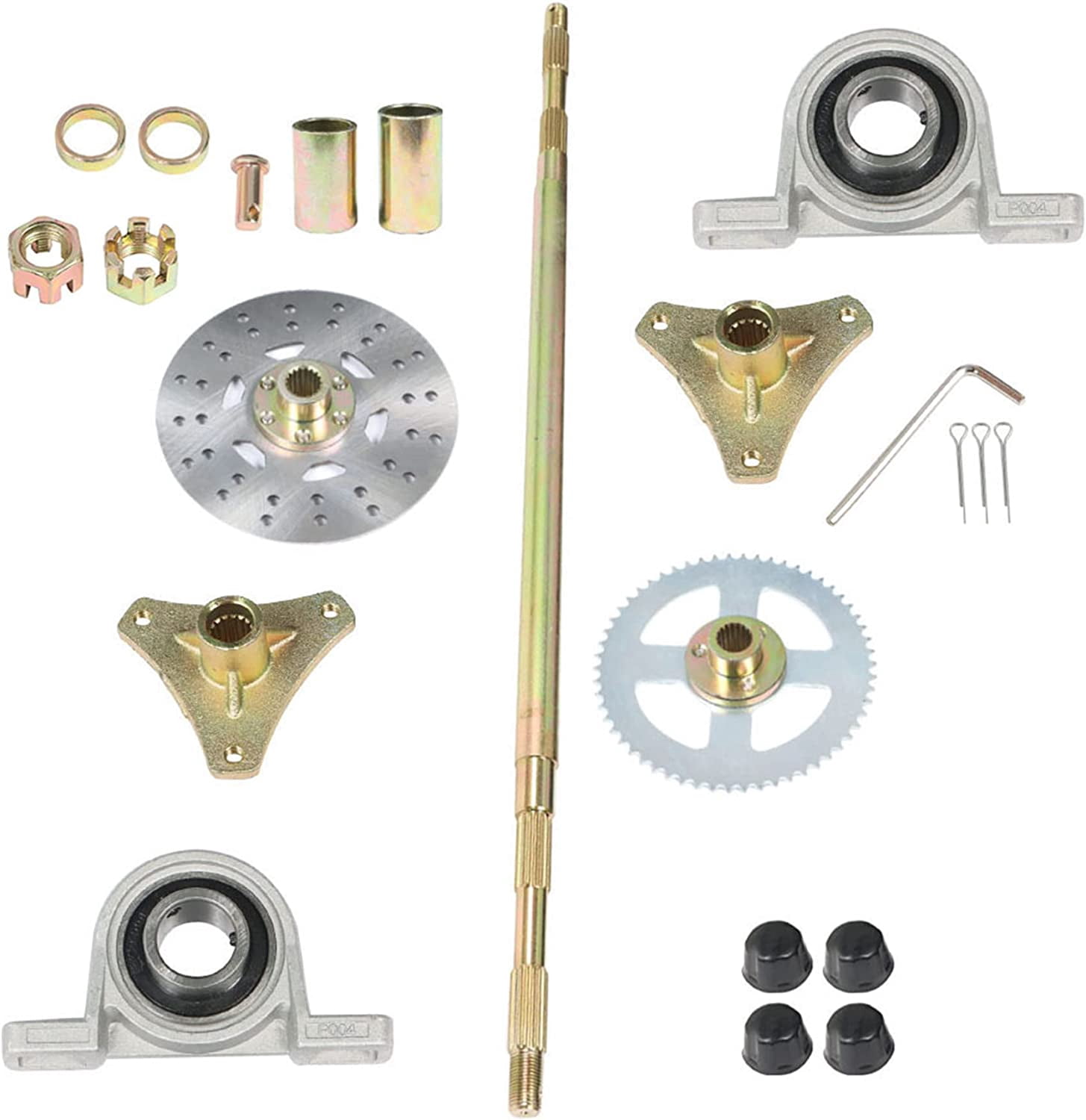 SEBLAFF Rear Live Axle Kit Sprocket Hub Brake Assembly Chain Hub ...