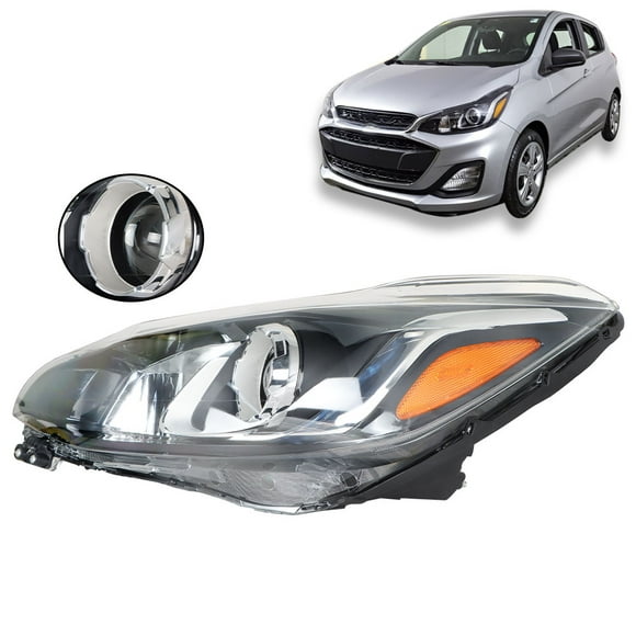 SEBLAFF Replacement for 2019 2020 2021 2022 Chevy Spark LS/LT Headlight Halogen Type Bumper w/LED DRL Type Headlamp Left Driver Side