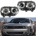 thumbnail image 1 of SEBLAFF Right&Left Headlight For 2015-2018 Dodge Challenger Black Halogen W/ LED, 1 of 7