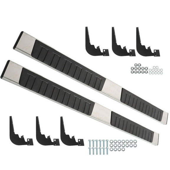 SEBLAFF Running Boards Side Steps 6 Inches Silver Stainless Steel Replacement for 2009-2018 Ram 1500 Quad Cab/ 2019-2023 Classic/2010-2023 Ram 2500/3500