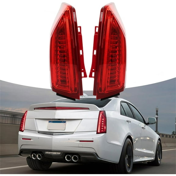 SEBLAFF Tail Lights Replacement for 2013-2018 Cadillac ATS Driver and Passenger Side Rear Tail Light Brake Lamps Assembly LH & RH 84081570 84081571