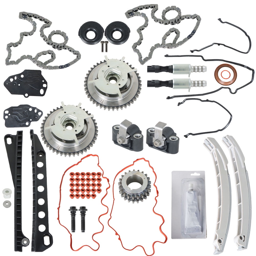 SEBLAFF Timing Chain Kit+Cam Phasers+VVT Valves For 5.4L Triton 3V Ford