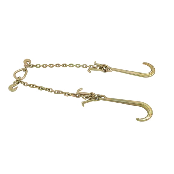 SEBLAFF V Type Tow Chain J Hook 3/8 X 2grab Hook Tractor Car Wrecker Truck