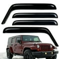 thumbnail image 1 of SEBLAFF Window Visors Sun Rain Guards Window Deflectors 4-Pack Ventvisor Vent Shades for 2007 2008 2009 2010 2011 2012 2013 2014 2015 2016 2017 2018 Jeep Wrangler JK 4-Door, 1 of 5