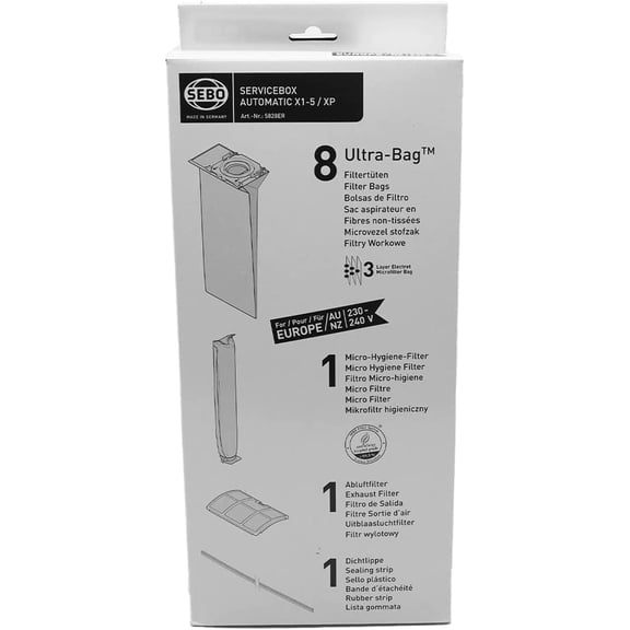 SEBO 5828AM Service Box with Sealing Strip for X Series Vacuum Cleaners