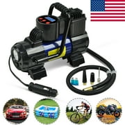 SEBORIO 12V DC Portable 150PSI Air Compressor Car Tyre Tire Inflator Pump Auto Shut Off LED Digital Display,Gold