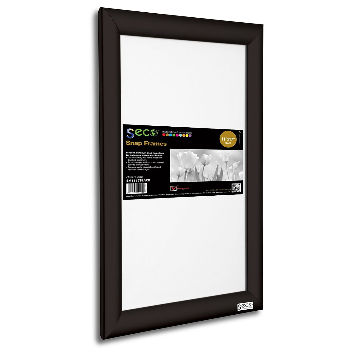 11" x 17" Black Aluminum Snap Poster Frame