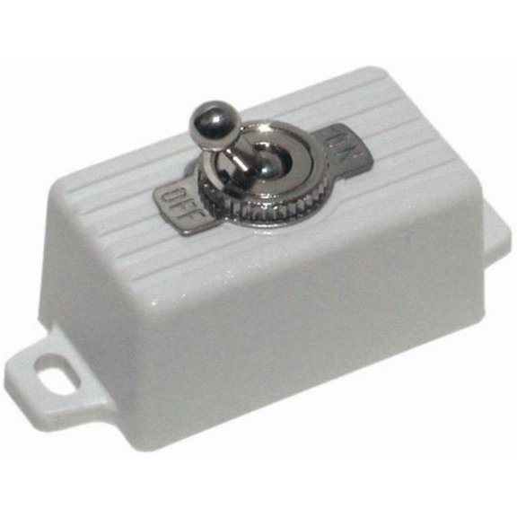 ENFORCER SS-076Q/SW SPST Toggle Switch, 3A 125VDC, Surface Mount, Pre-Wired Leads, White Plastic Case, 2-Pack by Seco-Larm