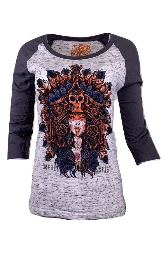 by AFFLICTION Women's T-Shirt L/S ZUMA Tee