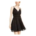 thumbnail image 1 of SECRET CHARM Womens Black Micro Mini Trapeze Evening Dress 1, 1 of 4