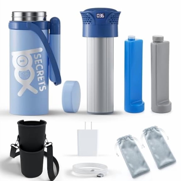 SECRETSBOX Electric Insulin Cooler for Travel, High Capacity 8-9Pens Medication Cooler USB Medicine Cooler with Biogel Keeps 36-46 Insulin Fridge, TSA Approved