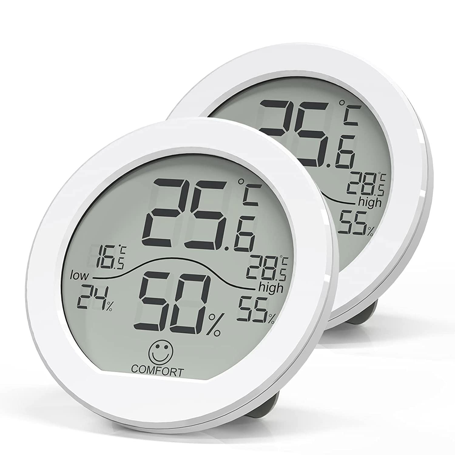 Homemaxs 2pcs Hygrometer Outside Thermometer Indoor Hanging