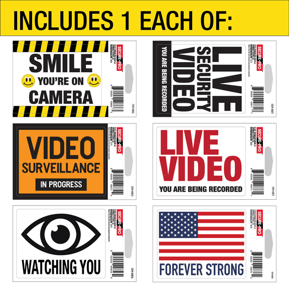 SECURITY 2 STICKER VALUE PACK - 12 PIECES