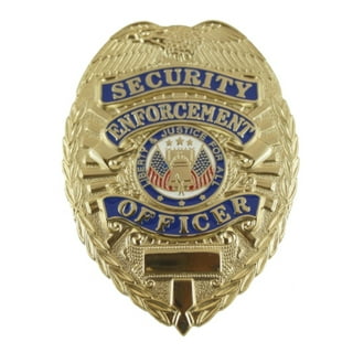 SECURITY OFFICER Badge, Durable 5-Pc Pin/Catch, 2-1/4x2-5/8