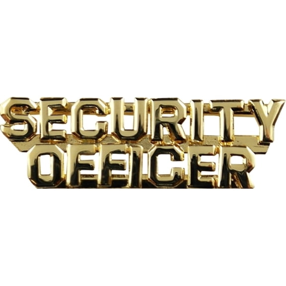 Hero's Pride SECURITY OFFICER Die Struck Letters, Gold Finish, Pair