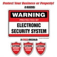 thumbnail image 1 of SECURITY SYSTEM SIGN ~3 Signs & 3 Free Decal~ alarm | Indoor/Outdoor | Business, Garages, Home, Offices | SignMission Wall Plaque, 1 of 9