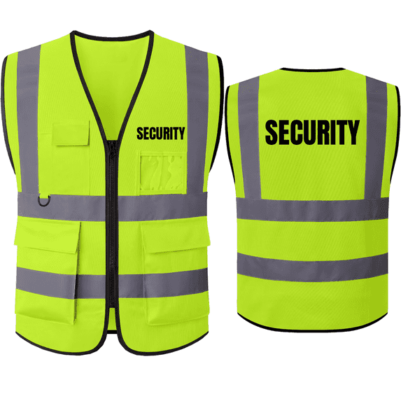 Safety Vest for Security Guards High Visibility Reflective Security ...