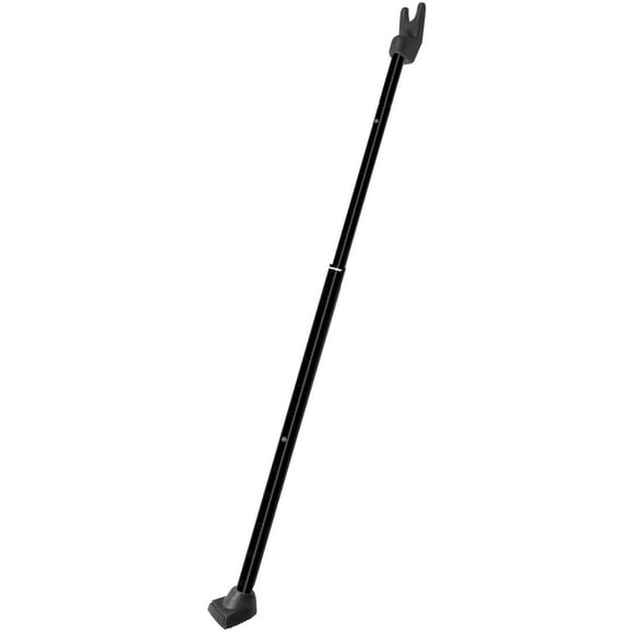 SecurityMan 2-in-1 Adjustable Door & Patio Bar, Heavy-Duty Iron Jammer for Hinged and Sliding Doors, Black