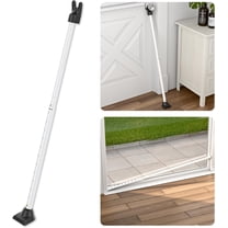 SecurityMan Adjustable Door & Patio Security Bar, Heavy-Duty Iron, 18.25"-47.5", White