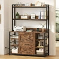thumbnail image 1 of SEDETA File Cabinet, Filing Cabinet fits Legal/Letter/A4 Size, 2 Drawer Filing Cabinets for Home Office with Lock, Power Strip and Open Storage Shelves, Rustic Brown, 1 of 7