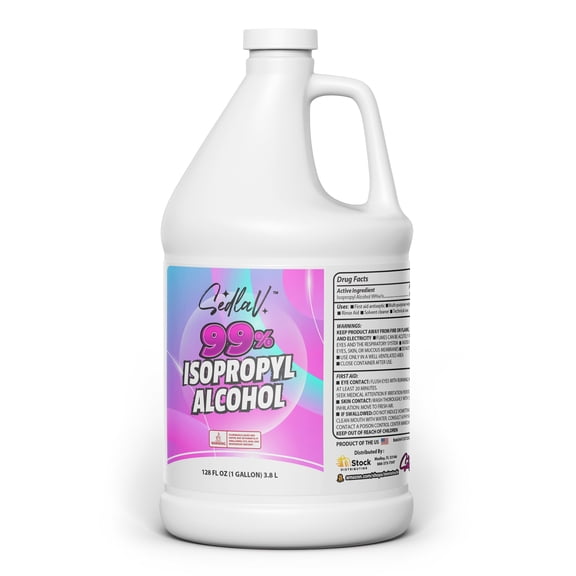 SEDLAV 99% Isopropyl Alcohol 1 Gallon Rubbing Alcohol Isopropyl 99 Percent Technical Use Can be Diluted 1 Gallon of Isopropyl Alcohol 99%