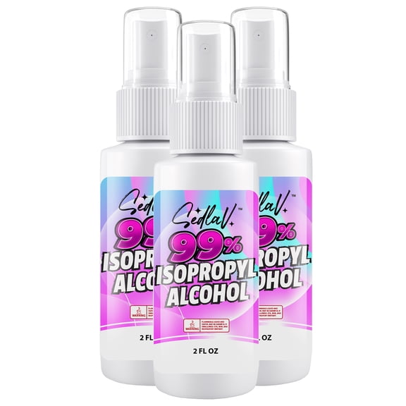 SEDLAV 99% Isopropyl Alcohol Spray Bottle, 99% Isopropyl Alcohol Sprayer, Isopropyl Alcohol Spray Bottles Small, Isopropyl Alcohol 99 Percent Small Bottle, Isopropyl Alcohol Travel Size 2 Oz (3)