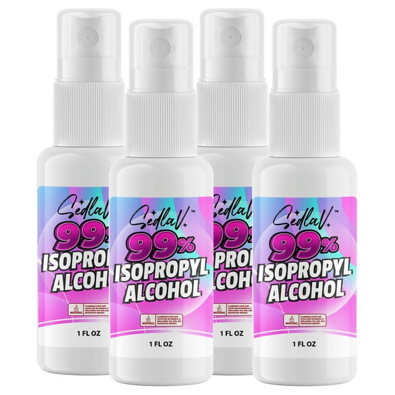 SEDLAV 99% Isopropyl Alcohol Spray Bottle, 99% Isopropyl Alcohol Sprayer, Isopropyl Alcohol Spray Bottles Small, Isopropyl Alcohol 99 Percent Small Bottle, Isopropyl Alcohol Travel Size (4)