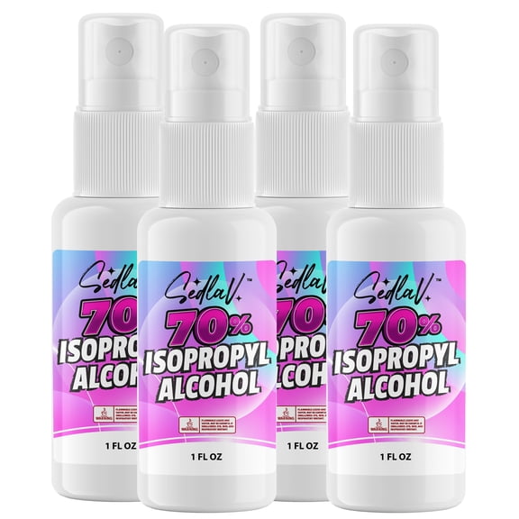SEDLAV Isopropyl Alcohol 70% Spray Bottle, 70% Isopropyl Alcohol Sprayer, Isopropyl Alcohol Spray Bottles Small, Isopropyl Alcohol 70 Percent Small Bottle, Isopropyl Alcohol Travel Size (4)