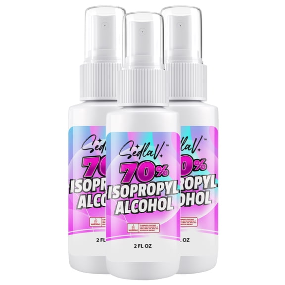 SEDLAV Isopropyl Alcohol 70% Spray Bottle, 70% Isopropyl Alcohol Sprayer, Isopropyl Alcohol Spray Bottles Small, Isopropyl Alcohol 70 Percent Small Bottle, Isopropyl Alcohol Travel Size 2 Oz (3)