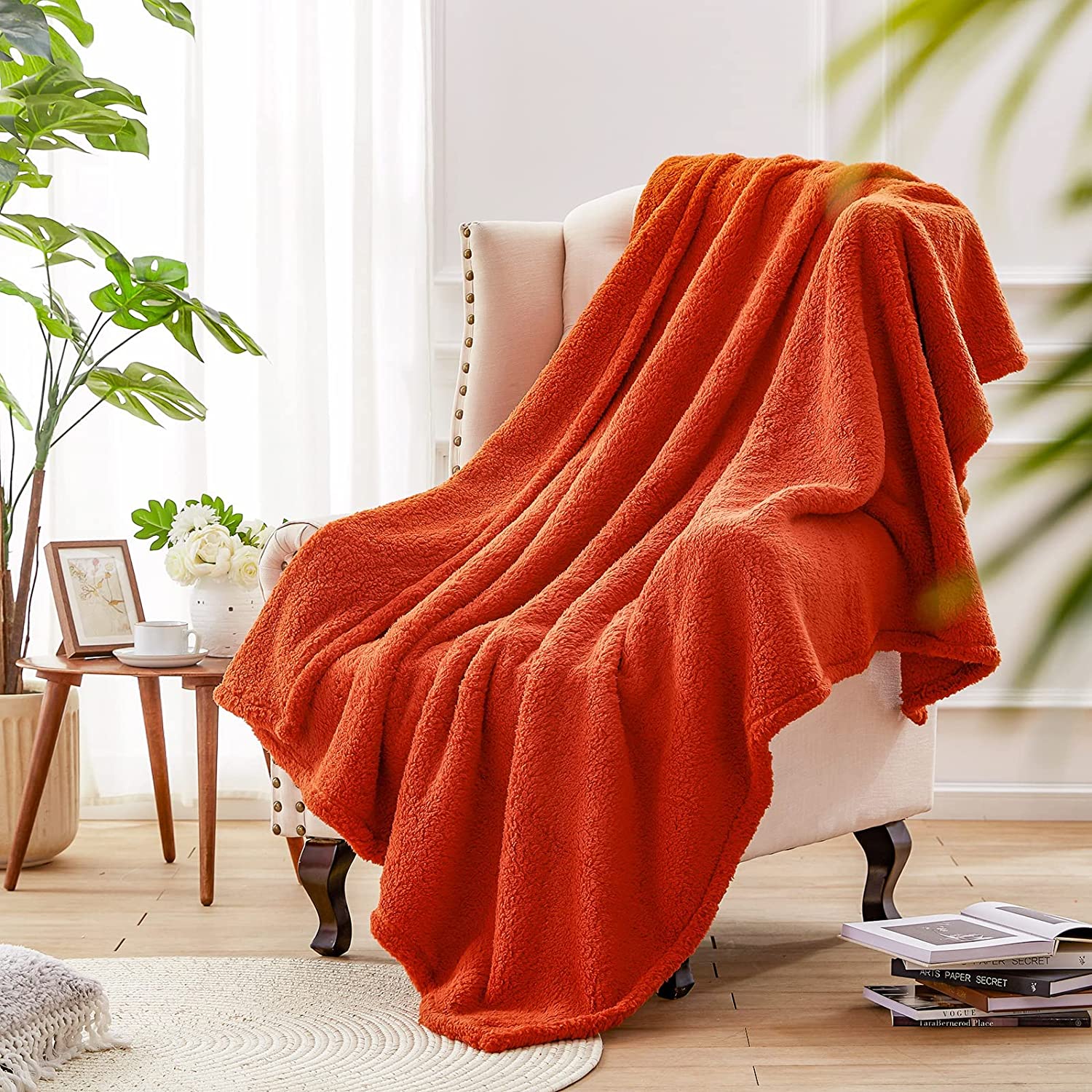 SEDONA HOUSE Sherpa Blanket, Soft Cozy Warm Throw, Light weight Room