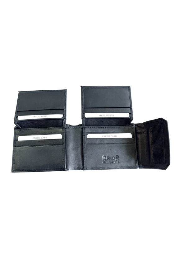 RFID BIFOLD WALLET WITH VELCRO CLOSURE