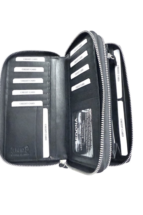 WOMEN'S DOUBLE ZIPPER WALLET